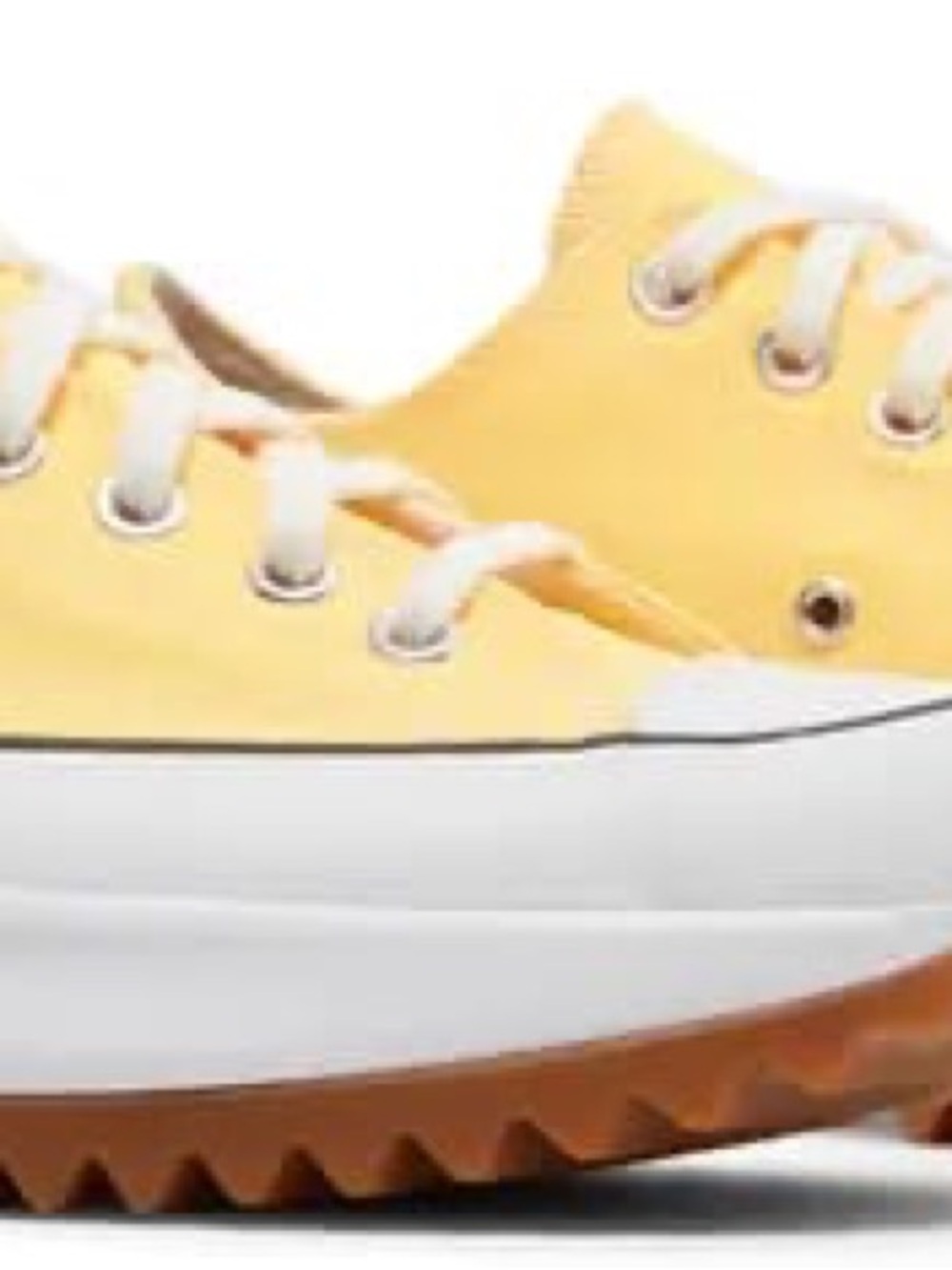 Women’s Yellow Low-Top Canvas Platform Sneakers - Picture 4 of 4